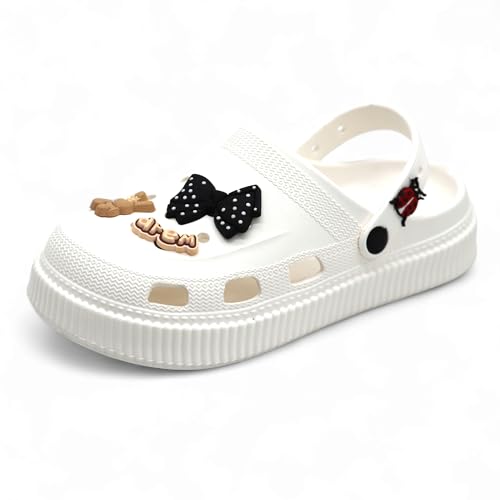 Image of SVAAR Fashionable Comfortable Lightweight Platform Heels Clogs for Women's | Cushioned Footwear | Lightweight Slip-ons | Waterproof Sandals for Women