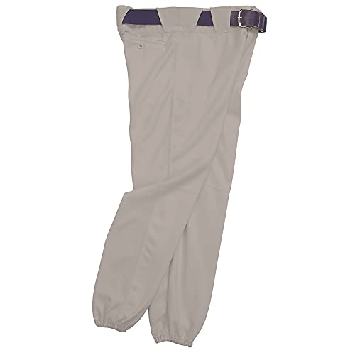 Martin Adult Baseball Softball Belt Loop Pants Pro Weight Elastic Hem Grey S-XXL