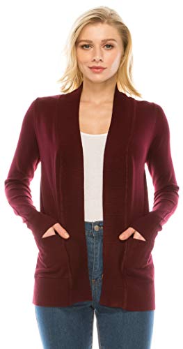 YourStyle USA Women’s Knit Cardigan – Classic Open Front Long