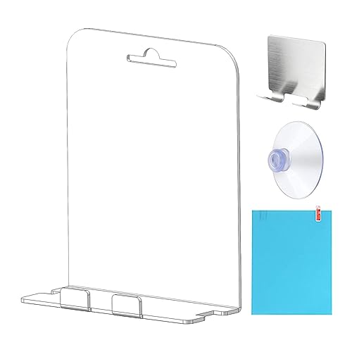 曇りのないシャワーミラー | アクリルシャワーシェービングミラー | 再利用可能な防曇化粧鏡、浴室のシャワーミラー霧ステンレス鋼タイルの浴室 Avfora