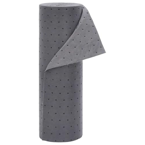 vidaXL Tampone Assorbente per Olio Grigio 40x1000 cm, tamponi assorbenti dell'olio, Cuscinetti per fuoriuscite di Olio, tamponi assorbenti industriali