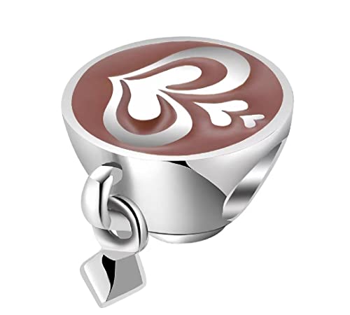 Perle tasse à café en argent 925 un charme raffiné pour sublimer vos bracelets et colliers fins