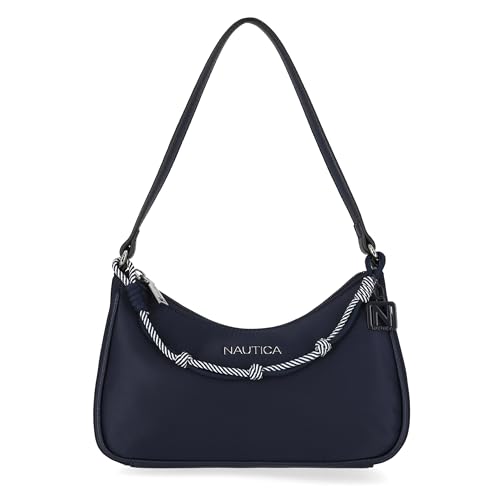 Image of Nautica Voyager Hobo Bag for Women, Vegan Leather Women's Purse, Large Shoulder Handbag with Zipper Closure