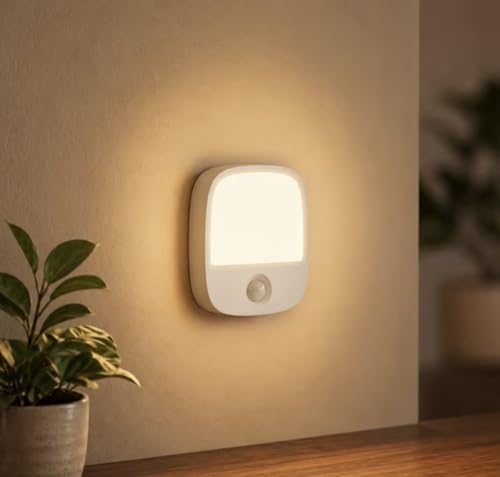 EZVALO Rechargeable Motion Sensor Night Light Magnetic Stick-On LED Light with 3 Color Temperatures Dimming & Memory Portable Cordless Light for Closet Bedroom Hallway Stairs Bathroom (1 Pack)