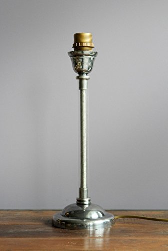 Lampada Nichel 40 cm Base Rotonda