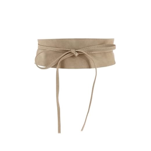 Fashion - Cinturón de piel sintética (tamaño grande) Beige Beige L-XL