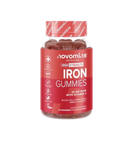 Novomins Iron Gummies 20mg - Vegan, Gluten-Free