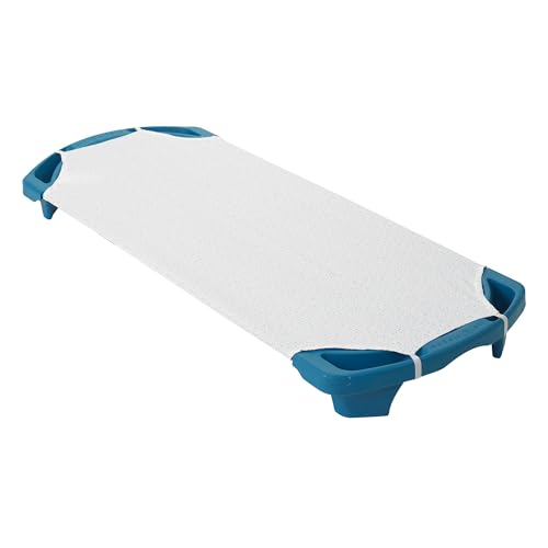 Image of Children's Factory Angels Fitted Cot Sheet with Elastic Straps, Standard Size, Preschool, Daycare Bedding, Colorful ABC Print