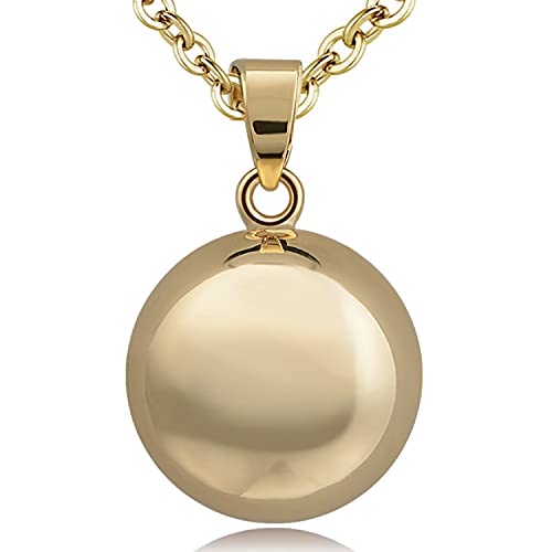 Bola de grossesse plaqué or Appeleur d’Ange. Collier long pour maman (114cm) - Bijou musical avec carillon sonore pour maternité, femmes enceintes - Future maman Cover
