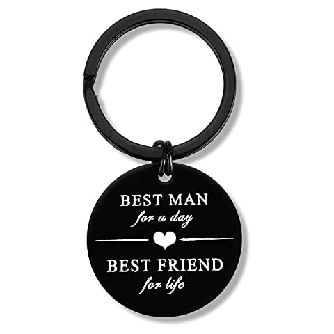Heigebi Best Man Gifts for Wedding Best Man Keychian Groomsmen Gifts Key Chain Father of The Groom Gifts,Father of The Bride Gifts,Best Man for a Day Best Friend for Life Best Man Proposal Gift Cover