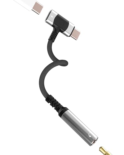 USB C - AUXA_v^[ wbhzWbNI[fBI iPhone 17 16 15 Pro Max 3.5mm Type CP[u (2in1) [d Cz A_v^[ Ro[^[ wbhZbg PD[dvO ⏕Ldb⏕ iP