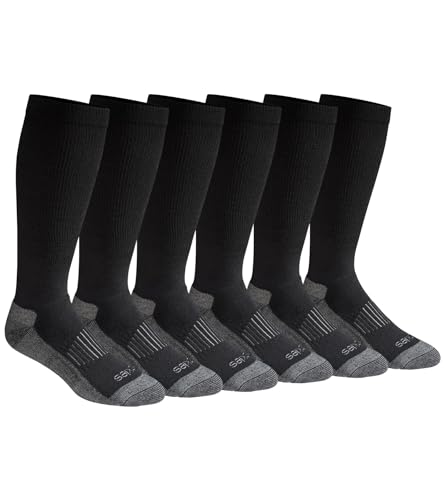 Image of Dickies Men's Light Compression Comfort Over-The-Calf Socks, Available in M-XXL (2, 4 Pairs)