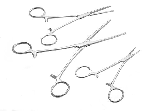 Ultimate Hemostat Set, 6 Piece Ideal for hobby tools, electronics, fishing and taxidermy