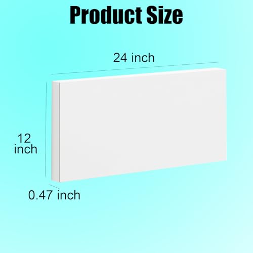 Image of HDPE Sheet 1 /2-12 inch x 24 inch High Density Polyethylene Sheets with Protective Film 1 /2 Thick HDPE Plastic Sheet Board Solid Plastic Block for Flat Panel DIY Projects Machining Home (White)