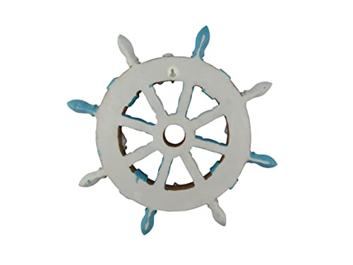 World Of Wonders Ocean Harmony Smooth Sailing Ship Wheel Wall Hanger Sculpture Beach Home Decor #TOP4