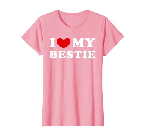 I Love My Bestie, I Heart My Bestie T-Shirt, Women, Pink, X-Large