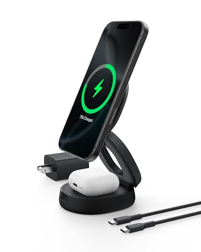 Belkin 2-in-1 MagSafe Qi2 Charging Station 15W with Apple Watch Puck