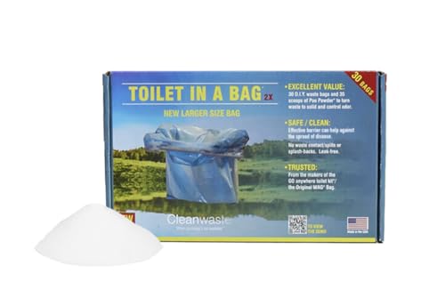 Cleanwaste Toilet-in-a-Bag 30 Pack - D430W30