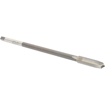 Hertel M8 x 1.25 Extension Tap, 2 Flutes, High Speed Steel, Spiral Point, Plug Chamfer, 6 Inch Overall Length, 6H Class