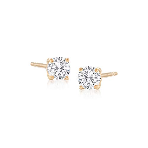 Ross-Simons 0.10 ct. t.w. Diamond Stud Earrings in 14kt Yellow Gold