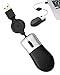 Mini Retractable Mouse Cable Wired USB Optical Mouse for Kids Travel Plug & Play Small Portable Adjustable for Laptop Computer A-pple M-ac HP Dell Lenovo Thinkpad Sony Asus Acer Tablet PC Corded