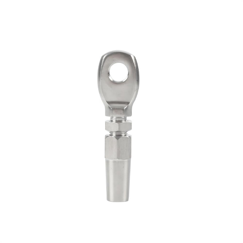 Abrazaderas De Cuerda De Cable 10 Uds calidad naval 316 acero inoxidable Swageless ojo Terminal Cable cuerda DIY montaje aparejo Hardware barandilla Kit Clips De Cuerda De Cable(For 5mm wire)