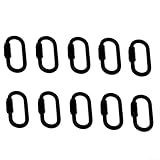 Jotekonoby Kettenverriegelung, Schnellverbindung, 6 mm, Eisen, schwarz, lackiert, rostbeständig, für Campingausrüstung, Haustierleinen, Wanderausrüstung, sicherer Kettenverschluss