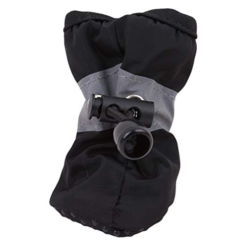 4 wasserdichte Hundeschuhe, schützende Hundeschuhe, rutschfeste Schuhe, Pfotenschutz, Stiefel für Haustiere, Katzen, Hunde, S, Schwarz