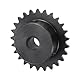 Kozelo Rollenritzel B-Typ - [25 Zähne x 10mm ID] Kohlenstoffstahl mit 2 Stück Schraubenkettenritzel für Fräs- und Bohrmaschinen ISO 04C Verwendung | 1/4 Zoll Steigung, #25 Kette