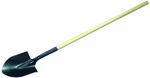 Mutual 50078 Steel Round Point Shovel with 60" Hardwood Handle