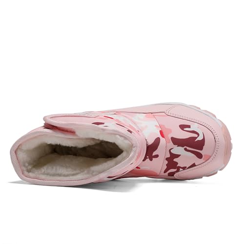 Kids Winter Hiking Boots, Waterproof and Slip-Resistant Snow Boots for Boys and Girls, Durable Outdoor Shoes with Warm Fur Lining and Steel Buckle (Toddler/Little Kid/Big Kid)4