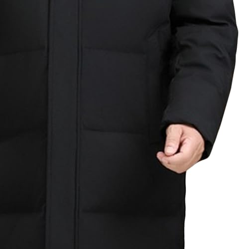 Chaqueta de invierno acolchada para hombre: abrigo largo impermeable que combate el frío extremo 7