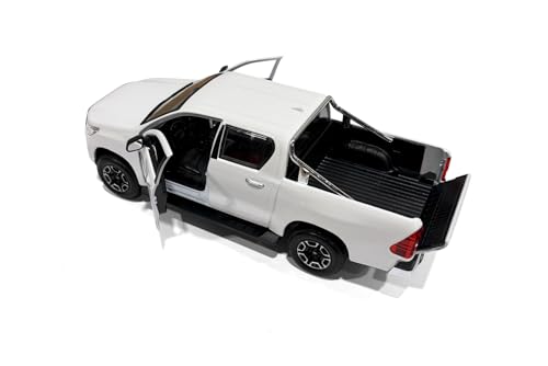 Modelo Toyota Hilux Double Cab Pickup 1:27 Blanco miniatura 5