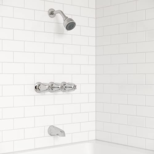 Grifo eléctrico para ducha Pfister LG011120, tipo 3 manijas, acabado cromo pulido, caudal 1,8 GPM miniatura 4