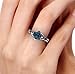 Awmnjtmgpw Fashion Retro Women 925 Sterling Silver Celtic Cut Rainbow Topaz Cubic Zircon Blue Topaz Women's Wedding Engagement Ring Size 6-10 (Size 9)