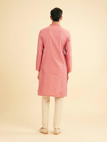 Image of Manyavar Men's Viscose Blend Self-Design Kurta Pyjama Set (2pcs)