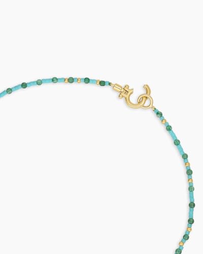 gorjana - Poppy Gem Necklace - Calming Aventurine Gemstone - 18k Gold Plating - Lasting Shine and Versatile Layering - Stylish Gift Packaging2