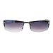 PASTL Half Rim Rimless Style Rectangular Sunglasses Unisex Classic Fashion UV 400 (gunmetal slate (smoke), 66)
