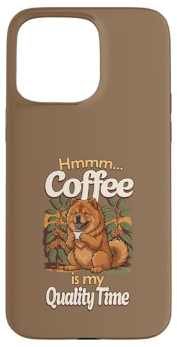 Cute Chow Puppy Dog �}�O�J�b�v Coffee Is My Quality-Time �X�}�z�P�[�X iPhone 15 Pro Max �p