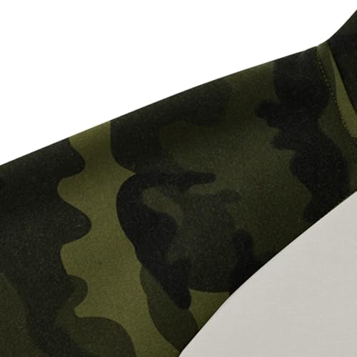 Ymosrh Men's Casual Hoodies, Long Sleeve Zip Up Camo Hoodie Casual Athletic Workout Pullover Hooded Sweatshirt, M-3XL3