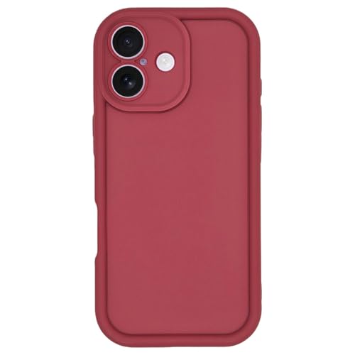 Image of Puxicu Slim Case for iPhone 17, Enhanced Camera Protection, Shockproof Skin-Friendly Touch Soft Case Cover for iPhone 17 Phone 6.3 inch, Wine