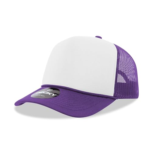 Casquette trucker 5 panneaux Decky en mousse pour homme et femme