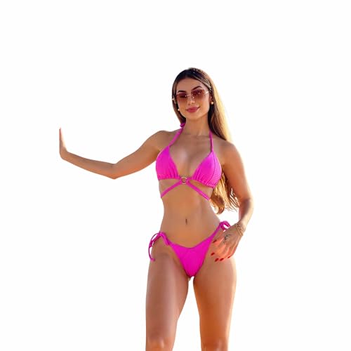 Biquíni Ibiza Cortininha Rosa Tamanho:G;Cor:Rosa