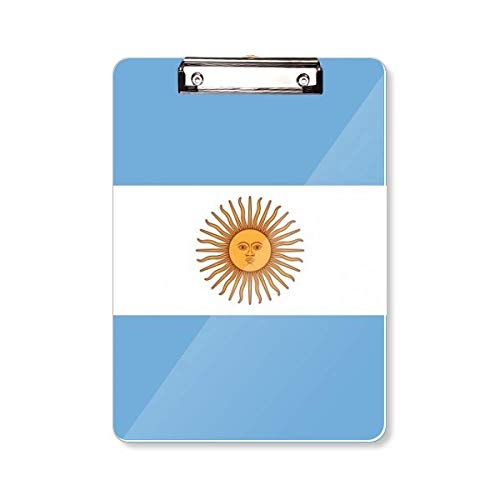 Porte-bloc Argentine A4 pince métallique sous-main rigide motif Amérique du Sud