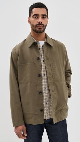 Vince Men's Slub Cotton Linen Utility Chore Jacket2