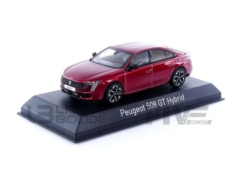Norev 1/43 - Peugeot 508 GT Hybrid 2023 Rojo miniatura 2