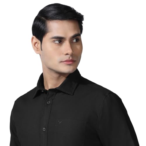 Image of blackberrys Men Solid Shirt with Structured Design, Full Sleeves and Clean Finish | Designed for Office Routine, Workplace Styling and Professional Settings