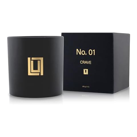 Lulu Candles | No. 01 Crave | Bergamot, Patchouli, Amber | Luxury Scented Soy Jar Candle | Hand Poured in The USA | Highly Scented & Long Lasting (9 Oz. Jar Candle) Cover