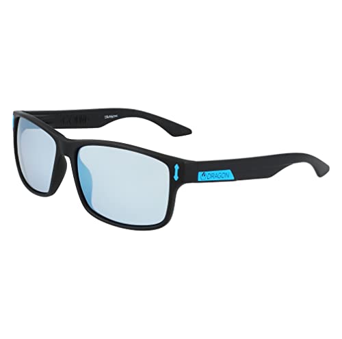 Dragon Count Sunglasses - Matte Black H2O Frame | LL Sky Blue Ion Polar Lens
