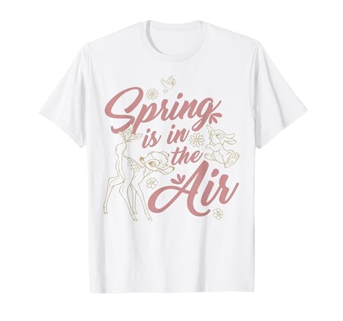 T-shirt Disney Bambi Spring Is In The Air top imprimé col rond col de cygne